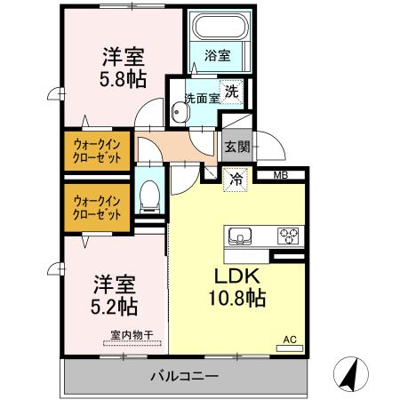 セキュレア須屋　K棟（205） 間取り図画像