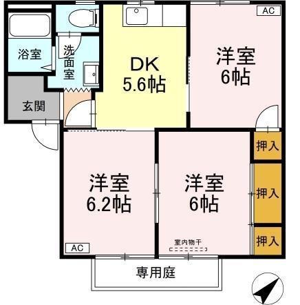 レーベンパレス　B棟（103） 間取り図画像