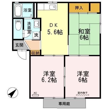 レーベンパレス　A棟（101） 間取り図画像