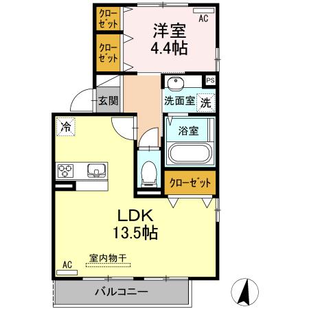 サニーハイツウチダ（201） 間取り図画像