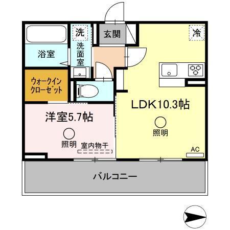 コスモス田迎（305） 間取り図画像