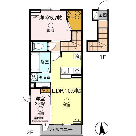メゾン・ド・セレッソ（205） 間取り図画像