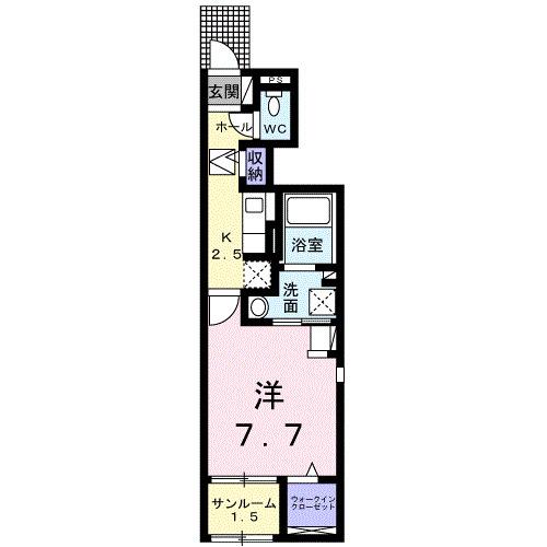 レイクサイド　エスポワール（101） 間取り図画像
