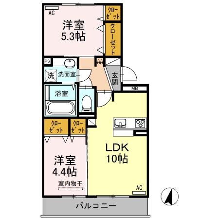 ハイムセラ大津駅前（302） 間取り図画像