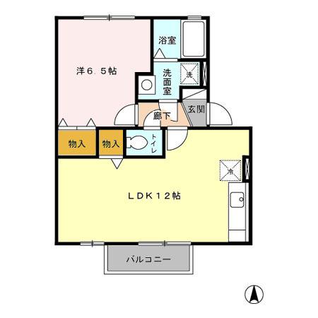 ウィルモア田迎（202） 間取り図画像