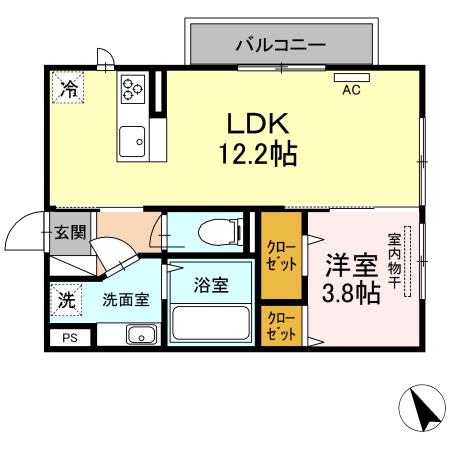 グランシャリオ須屋Ⅱ（201） 間取り図画像