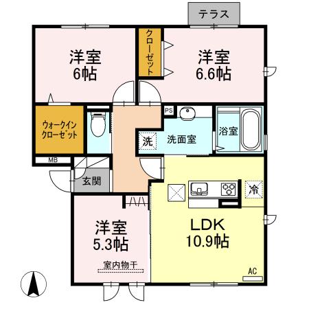 パークハウス水前寺Ⅱ（102） 間取り図画像