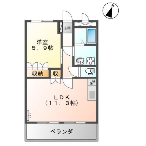 グレイスイサキ 間取り図画像