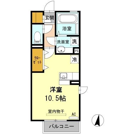 スペリオーレ・D307熊本駅（201） 間取り図画像