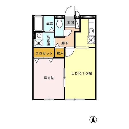 ルミエール花立　A棟（102） 間取り図画像