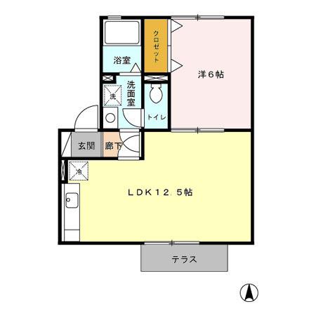 メゾンプレミール　B棟（106） 間取り図画像