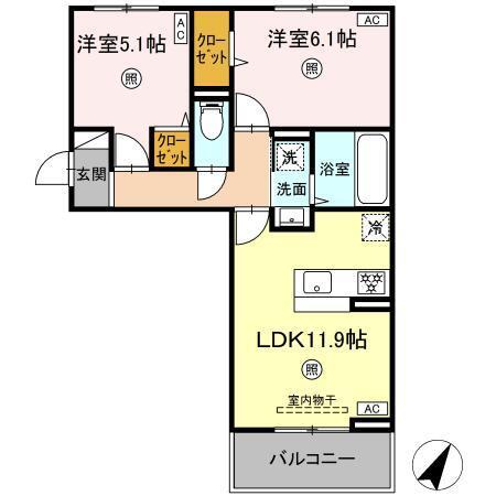 セジュールオッツ長嶺（301） 間取り図画像
