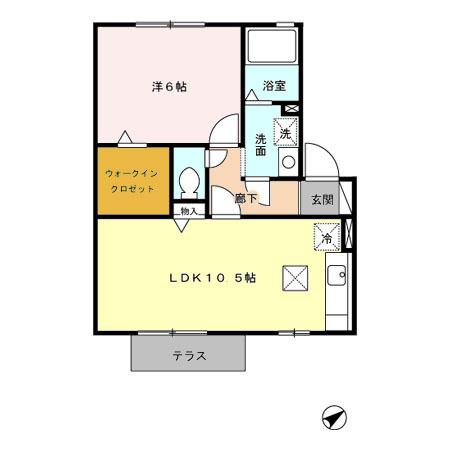 ウィルモア須屋　B棟（105） 間取り図画像