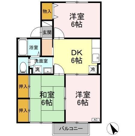 レジデンス'95 D棟（201） 間取り図画像