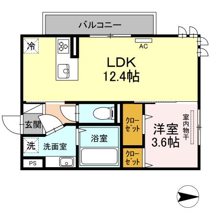 アルカンシェル　益城（301） 間取り図画像