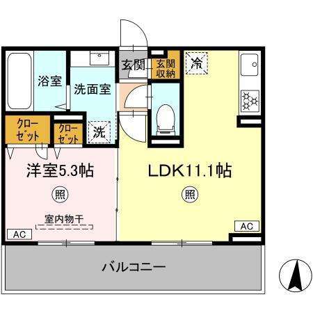 セレブ開懐世利（かわせり）（206） 間取り図画像