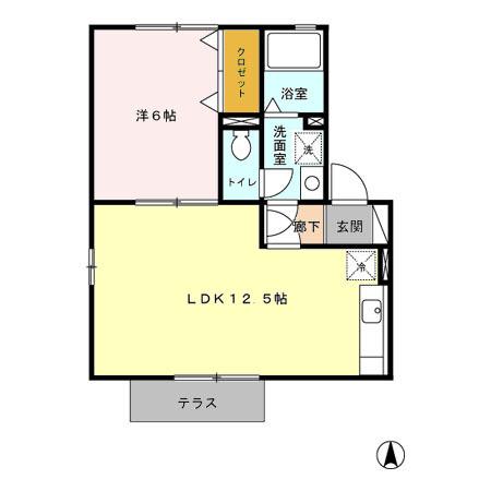 メゾンプレミール　B棟（107） 間取り図画像