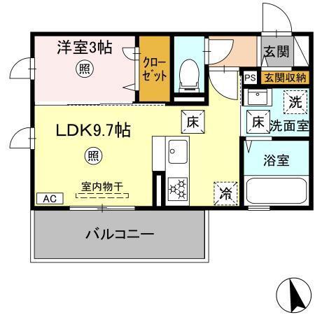 D−ROOM西熊本駅（103） 間取り図画像
