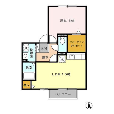 アクティブ　C棟（206） 間取り図画像