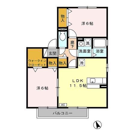 パティオ山ノ下（201） 間取り図画像