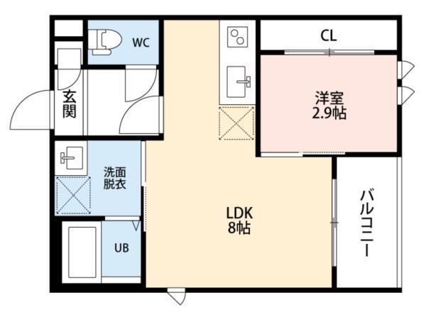 R-smart熊大病院A（201） 間取り図画像