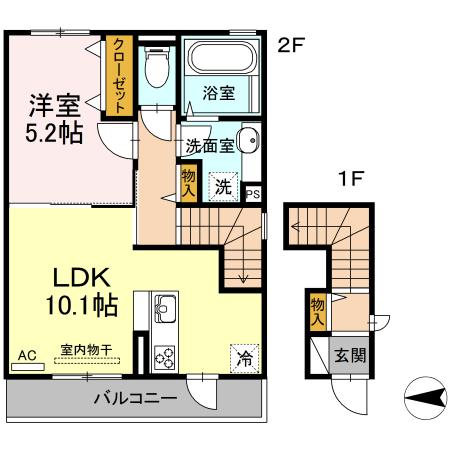 ブエナビスタ島崎（202） 間取り図画像