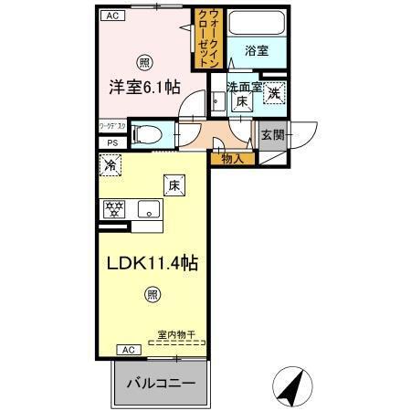 クリスタルパークテラス（106） 間取り図画像