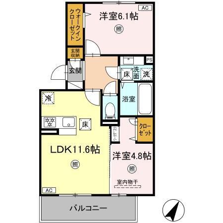 クリスタルパークテラス（107） 間取り図画像