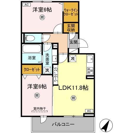 クリスタルパークテラス（202） 間取り図画像