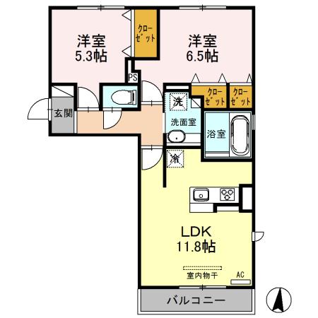 セキュレア須屋　G棟（201） 間取り図画像