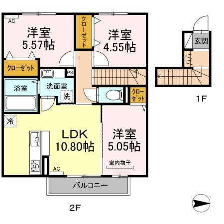 サンヴィータ花園（202） 間取り図画像
