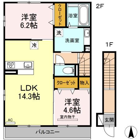 ソラーナ　Ⅰ（201） 間取り図画像