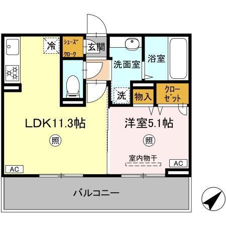 アーバンコート長嶺南（206） 間取り図画像