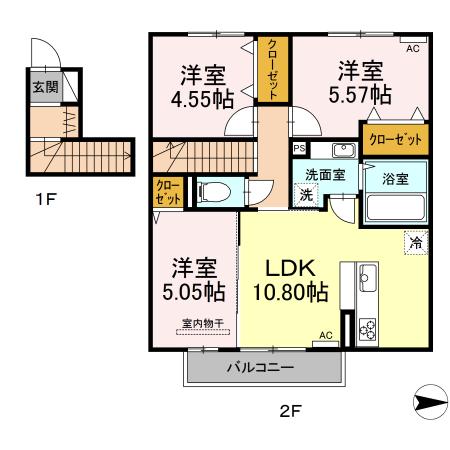 サンヴィータ花園（203） 間取り図画像