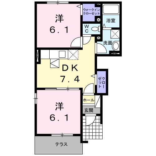エアリーガーデンＳＤⅠ（101） 間取り図画像