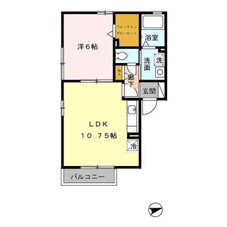 コンフォートＡＦＫ　B棟（203） 間取り図画像