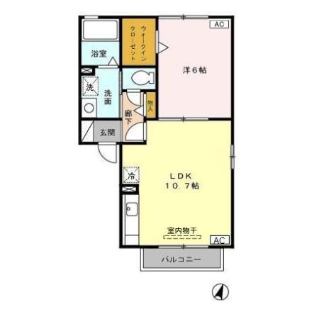 フローラ武蔵ヶ丘（205） 間取り図画像