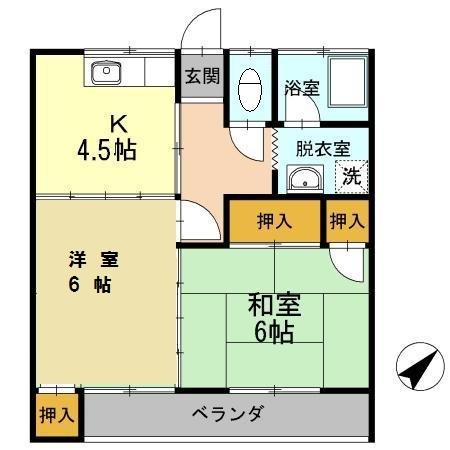 かつきハイツ（203） 間取り図画像