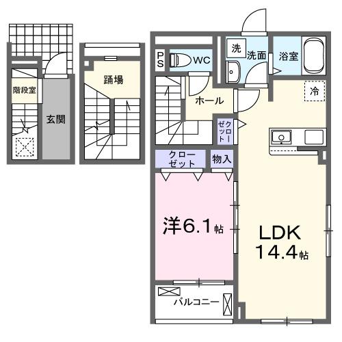 アバンツァートⅠ（301） 間取り図画像