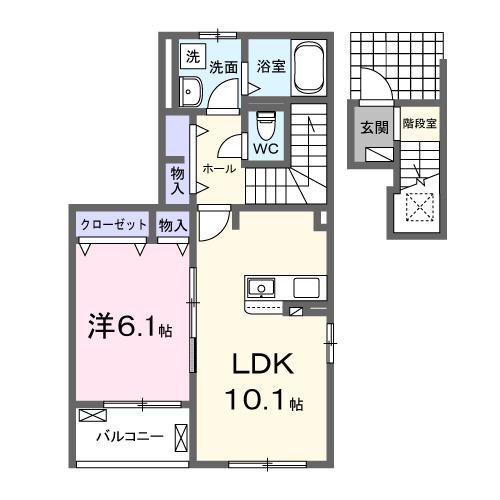 アバンツァートⅠ（201） 間取り図画像