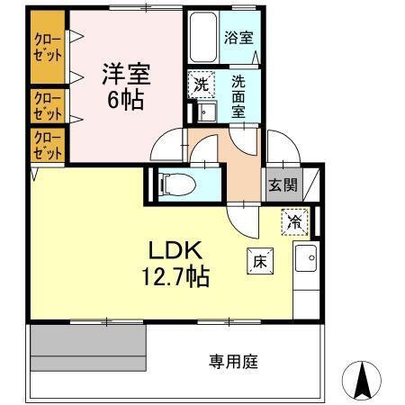 オークスドュール・ウルゲ　B棟（107） 間取り図画像
