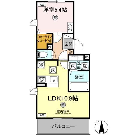 SAKURA　A棟（108） 間取り図画像