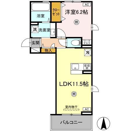 SAKURA　A棟（301） 間取り図画像