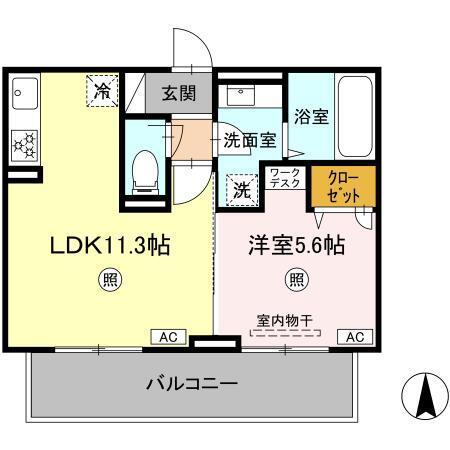 SAKURA　A棟（302） 間取り図画像