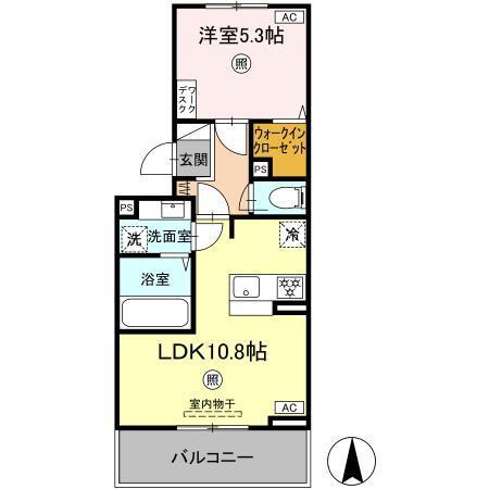 SAKURA　A棟（305） 間取り図画像