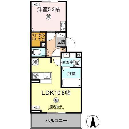 SAKURA　A棟（306） 間取り図画像