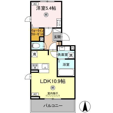 SAKURA　A棟（308） 間取り図画像