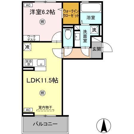 SAKURA　B棟（303） 間取り図画像