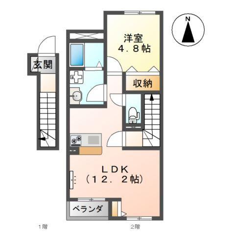 クオーレ津浦町 間取り図画像