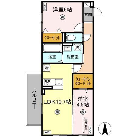 アンビシャス西熊本（302） 間取り図画像